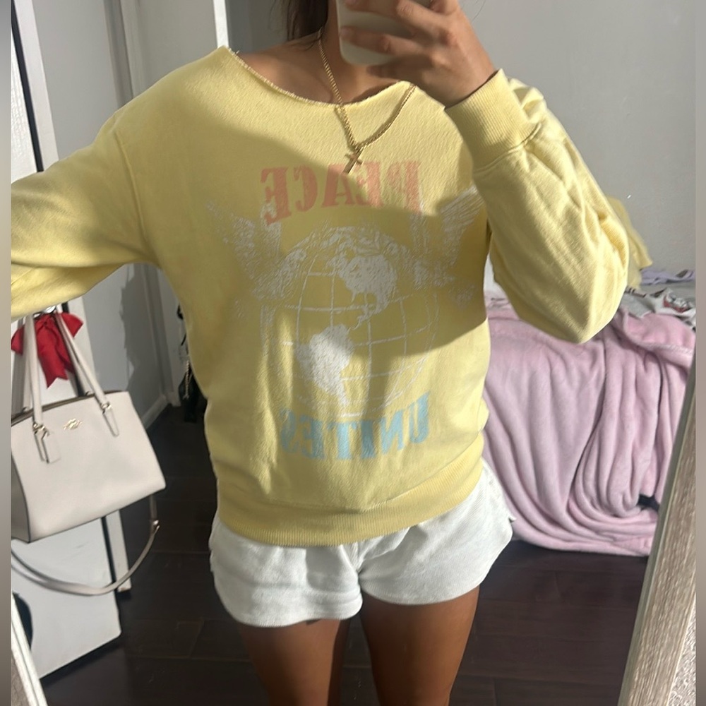 Yellow Graphic Sweatshirt